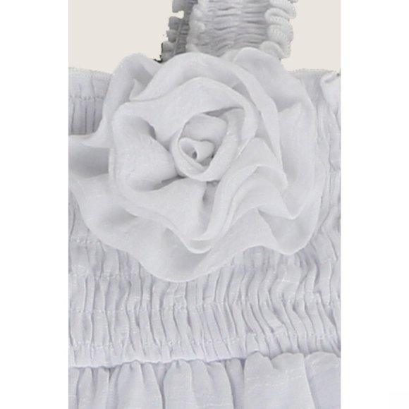 White Super Soft Ruffles Dress {Sissymini} - Picture 4 of 4